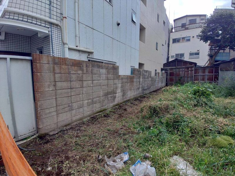 ブロック塀の解体撤去Before