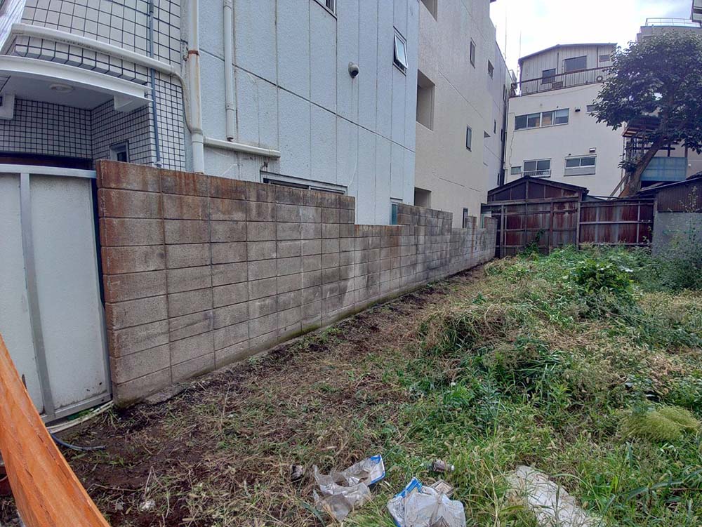 都内某所・ブロック塀の解体撤去